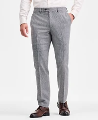 Ted by Baker Men's Modern-Fit Stretch Black & White Wool-Blend Suit Separate Pants