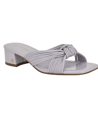 Tommy Hilfiger Women's Philie Knotted Crisscross Block Heel Sandals