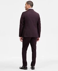 Ted By Ted Baker Mens Modern Fit Stretch Bordeaux Wool Blend Suit Separates