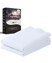 Luxury 100% Egyptian Cotton Pillowcases King Set of 2 - Classic Percale, Soft & Breathable, Fits Pillows