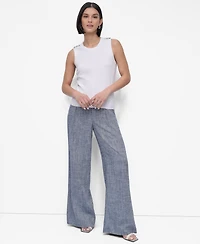 Dkny Petite Crewneck Sleeveless Top