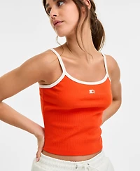 Starter Women's Ringer Contrast-Strap Square-Neck Tank Top