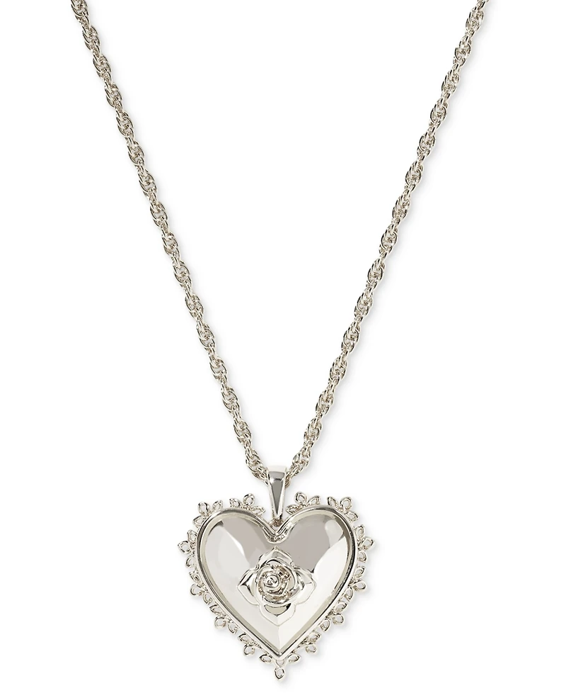 Kendra Scott Rose Heart Locket Pendant Necklace, 16" + 3" extender