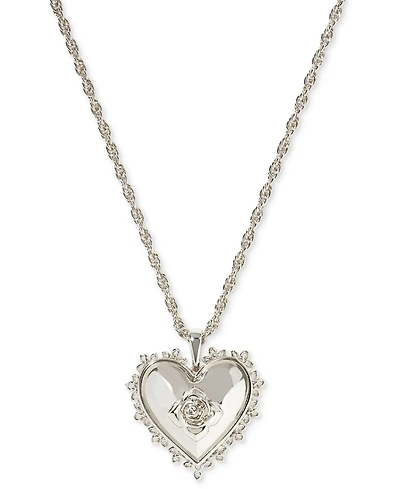 Kendra Scott Rose Heart Locket Pendant Necklace, 16" + 3" extender