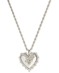 Kendra Scott Rose Heart Locket Pendant Necklace, 16" + 3" extender