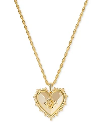 Kendra Scott Rose Heart Locket Pendant Necklace, 16" + 3" extender