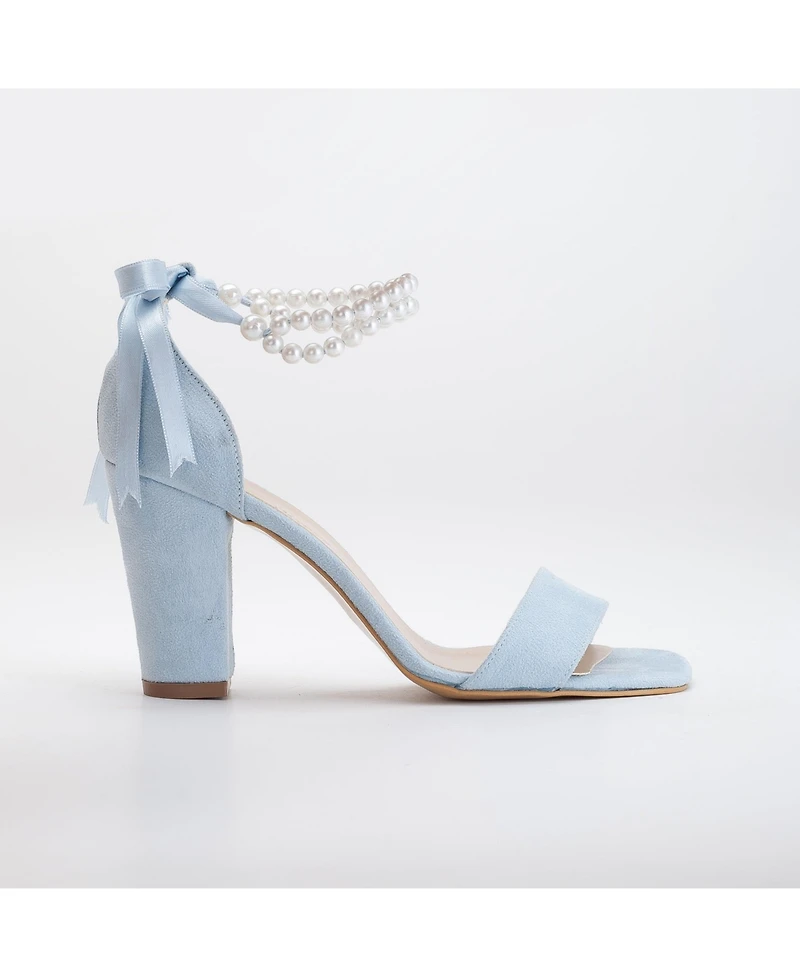 Melissa Block Heels Sandals with Pearls