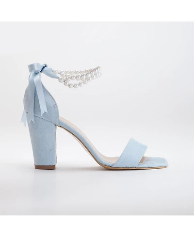 Melissa Block Heels Sandals with Pearls