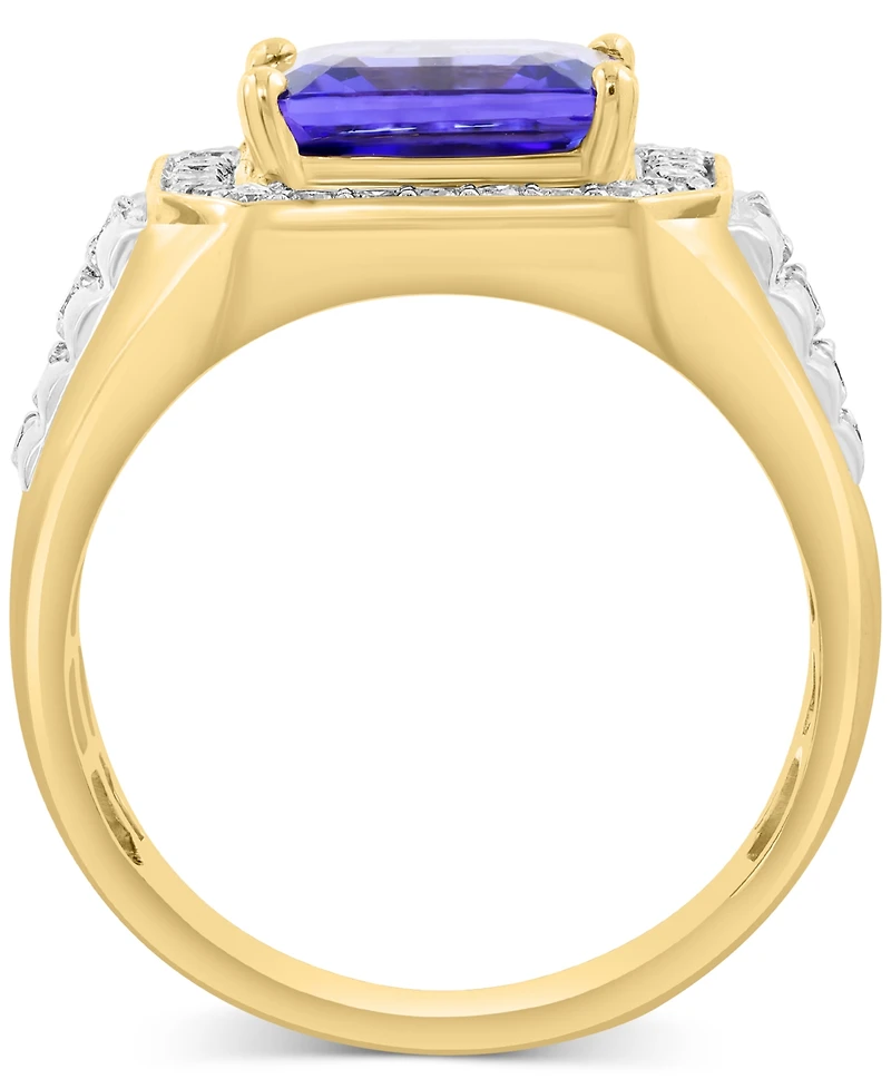 Effy Men's Tanzanite (2-7/8 ct. t.w.) & Diamond (1/2 ct. t.w.) Ring in 14k Gold