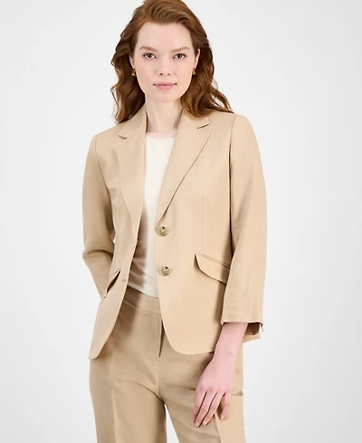 Kasper Women's Notch-Collar Button-Front Blazer