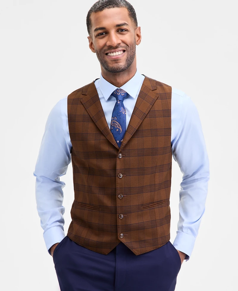 Tayion Collection Men's Classic-Fit Suit Separate Vest