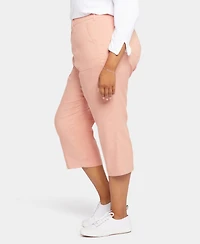 Nydj Plus Linen-Blend Stretch Utility Pants