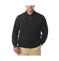 KingSize Big & Tall Banded Bottom Pocket Shrink-Less Cotton Polo Shirt