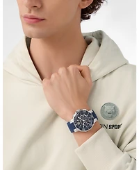 Plein Sport Men's Titan Chronograph Date Quartz Silicone Strap Watch