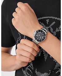 Plein Sport Men's Titan Chronograph Date Quartz Stainless Steel Bracelet Watch, 46mm