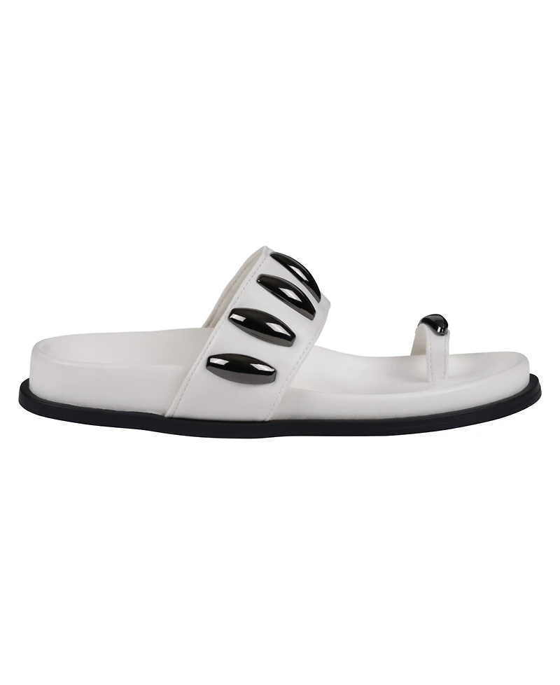 Gc Shoes Women's Sonya Toe Ring Footbed Flat Sandals