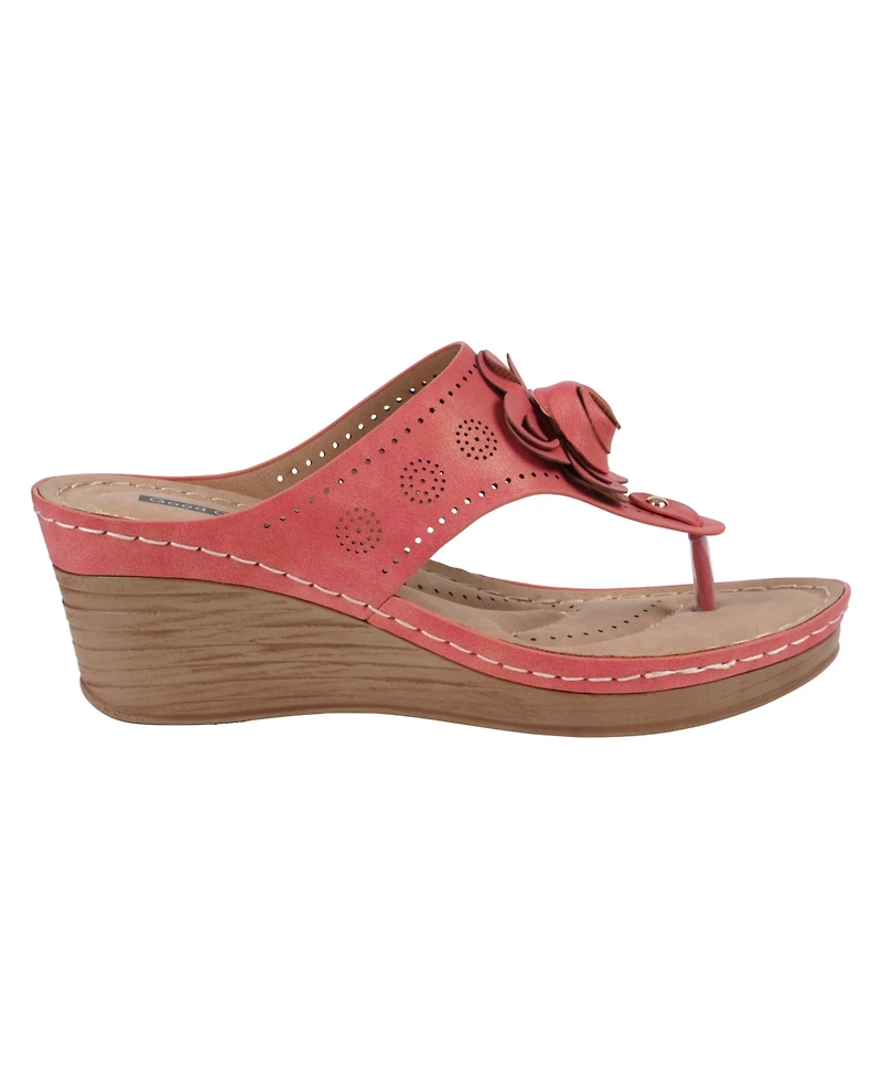 Gc Shoes Women's Willa Floral Wedge Sandals