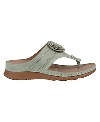 Gc Shoes Women's Vickie Flower Thong Flat Sandals