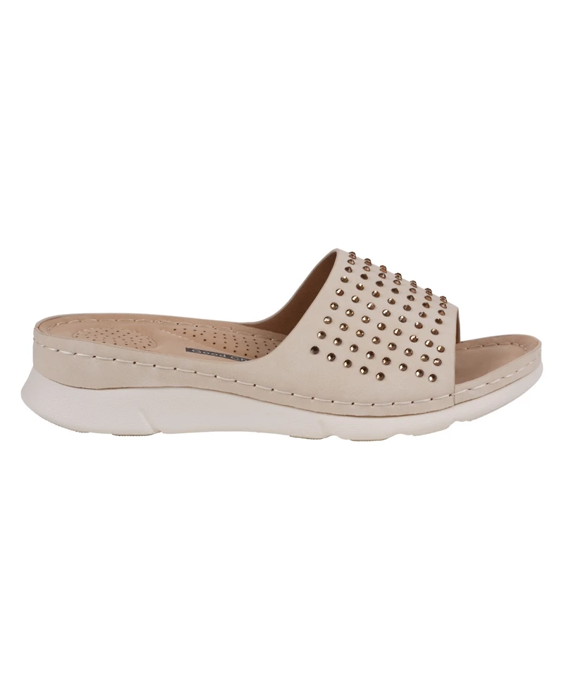 Gc Shoes Women's Julie Embellished Comfort Flat Sandals