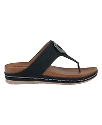 Gc Shoes Women's Seli Thong Wedge Sandals