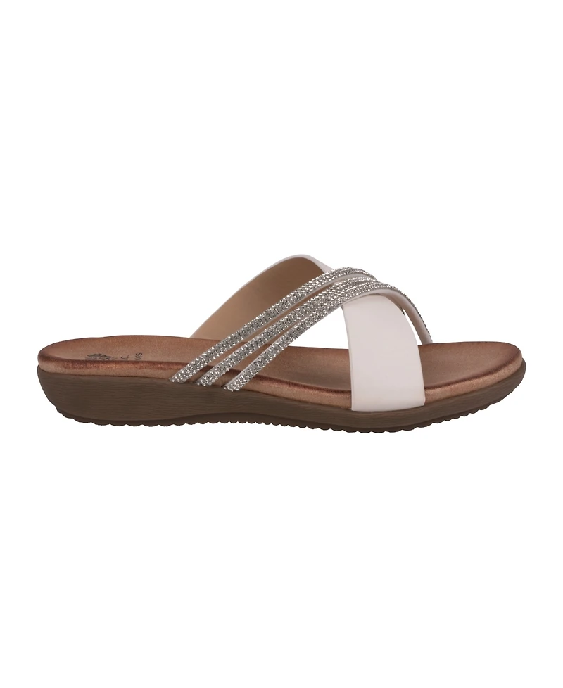 Gc Shoes Women's Iris Embellished Asymmetrical Flat Sandals