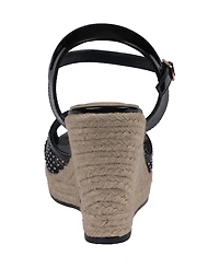 Gc Shoes Women's Mila Embellished Espadrille Wedge Sandals