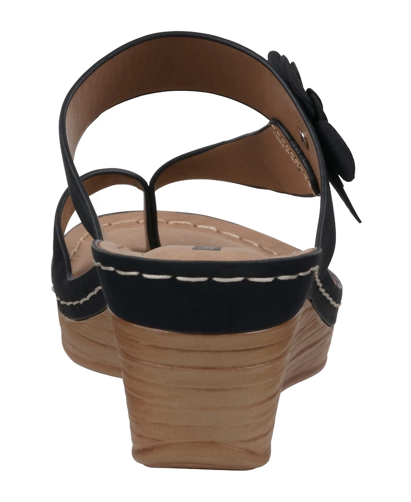 Gc Shoes Women's Taryn Floral Wedge Sandals