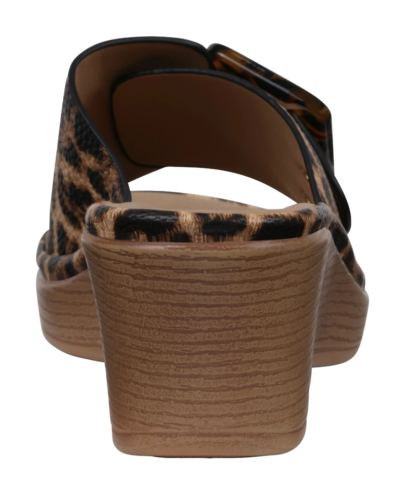 Gc Shoes Women's Teri Buckle Wedge Sandals