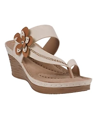 Gc Shoes Women's Taryn Floral Wedge Sandals