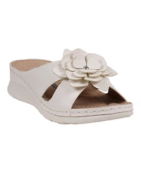 Gc Shoes Women's Claire Flower Rosette Comfort Sandals