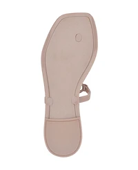 Calvin Klein Women's Edhen Logo T-Strap Flat Jelly Sandals