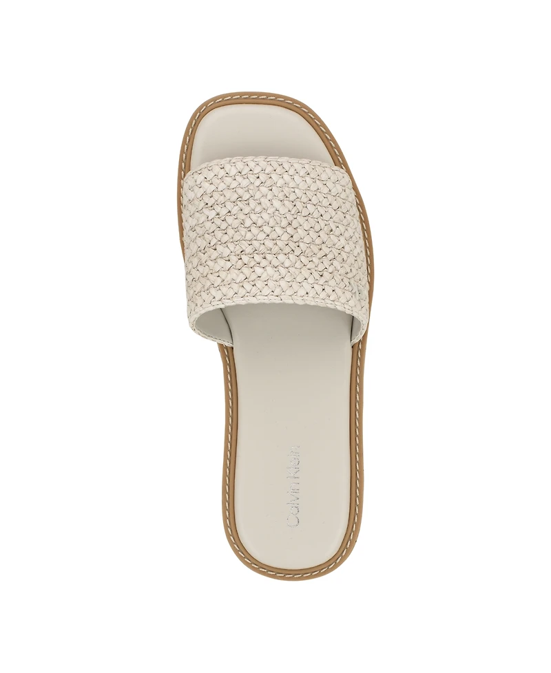 Calvin Klein Women's Arzelia Single Band Platform Slip-On Sandals
