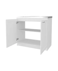 Haivana Utility Sink Base Cabinet with Double Doors and Interior Shelf