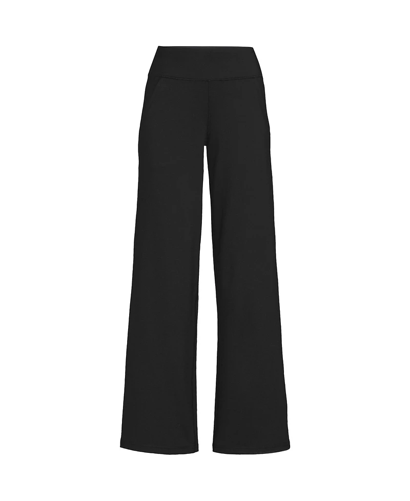 Lands' End Women's Active Hi Impact High Rise Wide Leg Pants