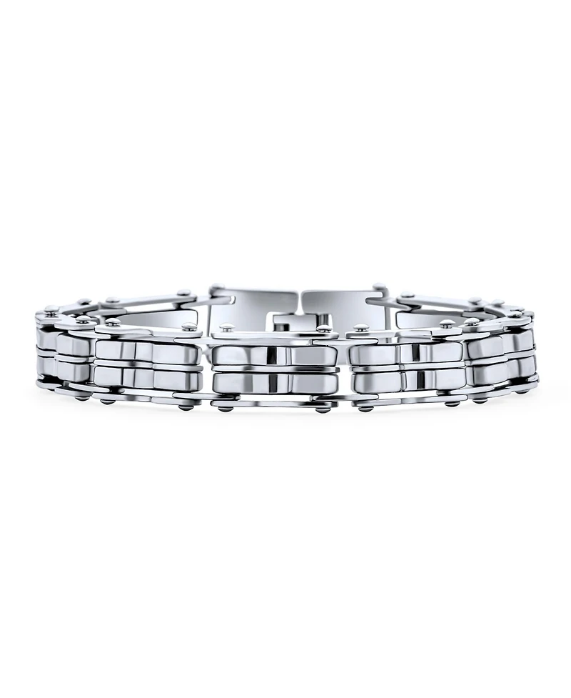 Bling Jewelry Heavy Bicycle Chain Bike Link Bracelet Stainless Steel