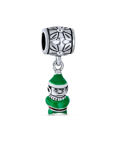 Bling Jewelry Christmas Charm Bead Santa Helper Elf Enamel European Bracelet Sterling Silver
