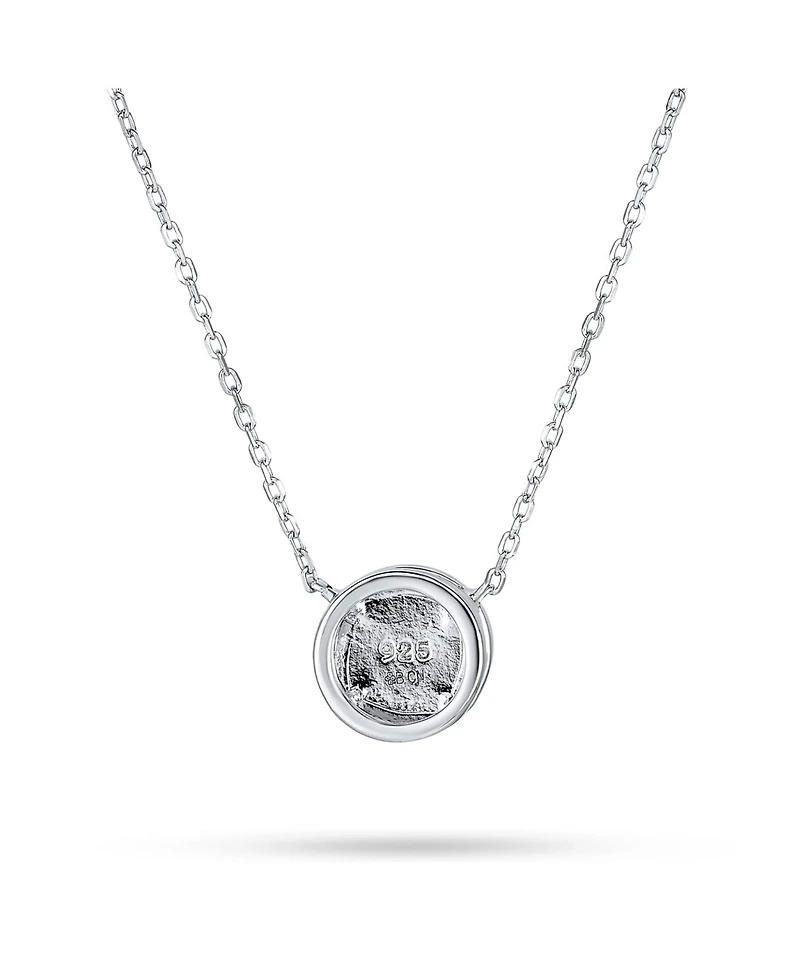 Bling Jewelry Classic Round 1CT Solitaire Bezel Set Blue White Fire Orange Created Opal Pendant Station Necklace Gold Plated.925 Sterling Silver