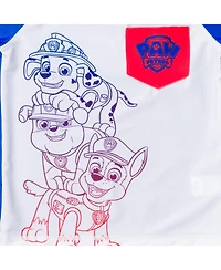 Paw Patrol Toddler Boys Upf 50+ Rash Guard and Swim Trunks Outfit Set