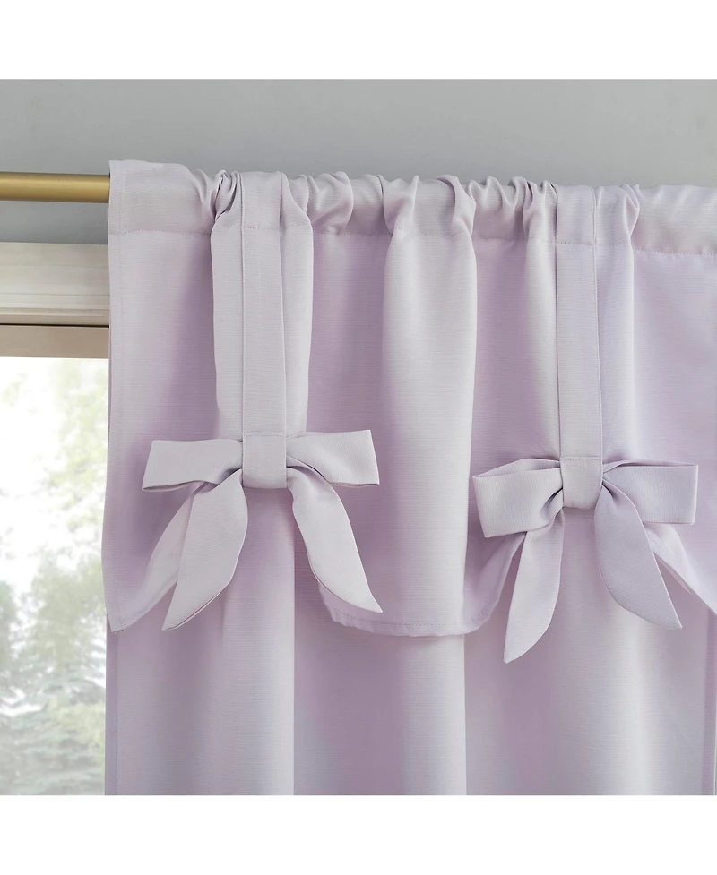 Emma Generation Bow Valance Semi-Sheer Rod Pocket Curtain Panel