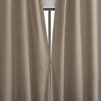 Treviso Linen Blend Magnetic Closure 100% Blackout Back Tab Curtain Panel