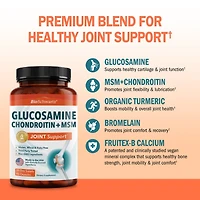 Glucosamine Chondroitin Msm 2110mg - Joint Support Supplement with Turmeric Curcumin - Gluten-Free Non-gmo Supplement - Made in Usa