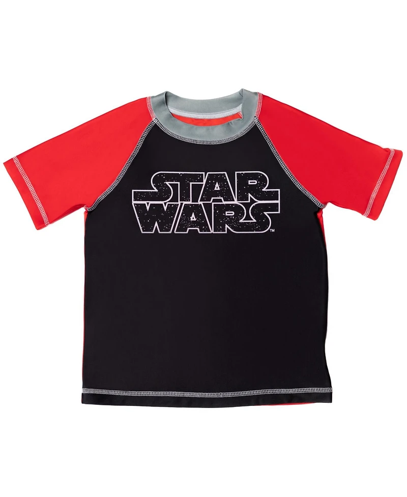 Star Wars Toddler Boys Rash Guard and Swim Trunks Outfit Set
