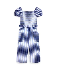 Polo Ralph Lauren Big Girls 2-Piece Striped Top Cropped and Pant Set