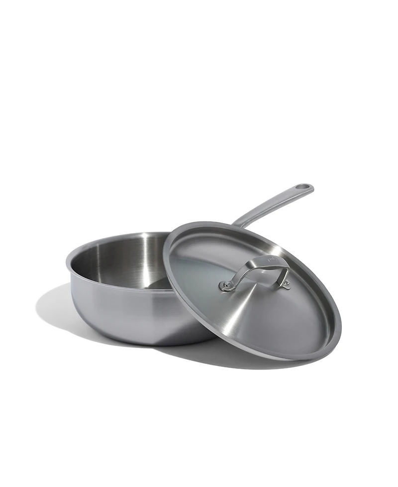 Made In Stainless Steel Clad 3-Quart Saucier with Lid