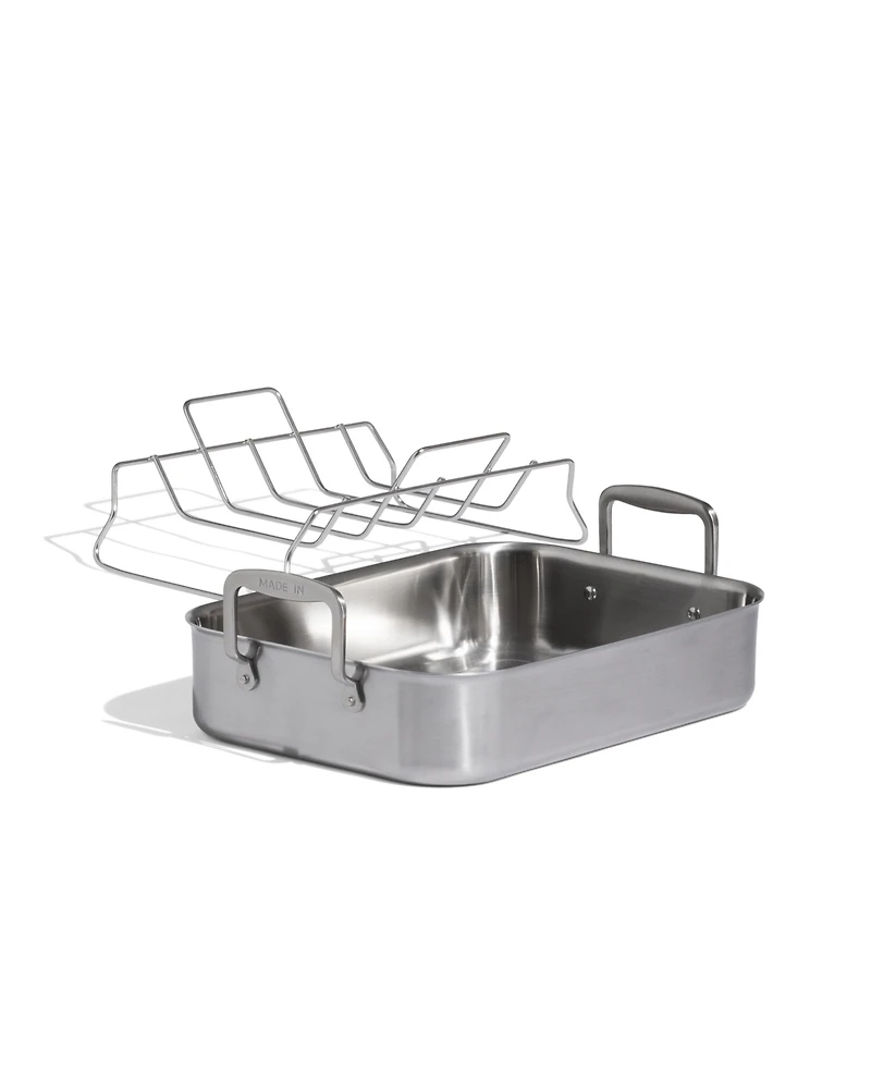 Made In Stainless Steel Clad 17" Roasting Pan