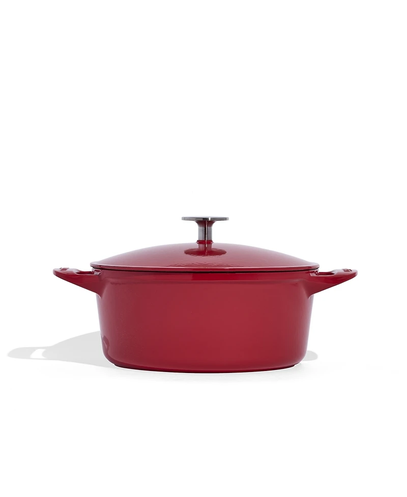 Made Enameled Cast Iron 5.5-Quarts Round Dutch Oven with Lid