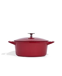 Made Enameled Cast Iron 5.5-Quarts Round Dutch Oven with Lid