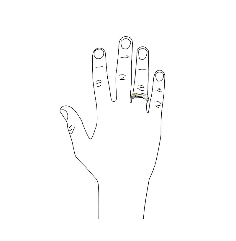 Bling Jewelry Simple Black Silver Two Tone Center Couples Titanium Band Ring Comfort Fit