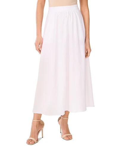 Vince Camuto Women's A-Line Linen-Blend Midi Skirt