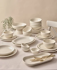 Fiesta Linen Oval Platter & Bistro Bowl 2-Pc. Serve Set